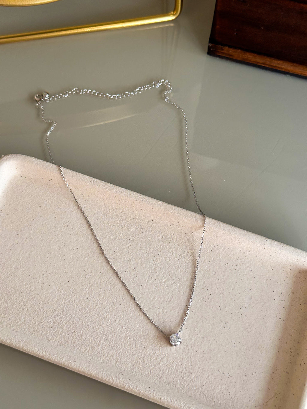 Colar Clair Zircônia Cristal 5mm Prata 925