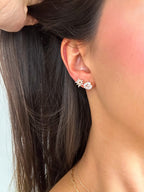 Brinco Clair Zircônia Cristal 8mm Prata 925