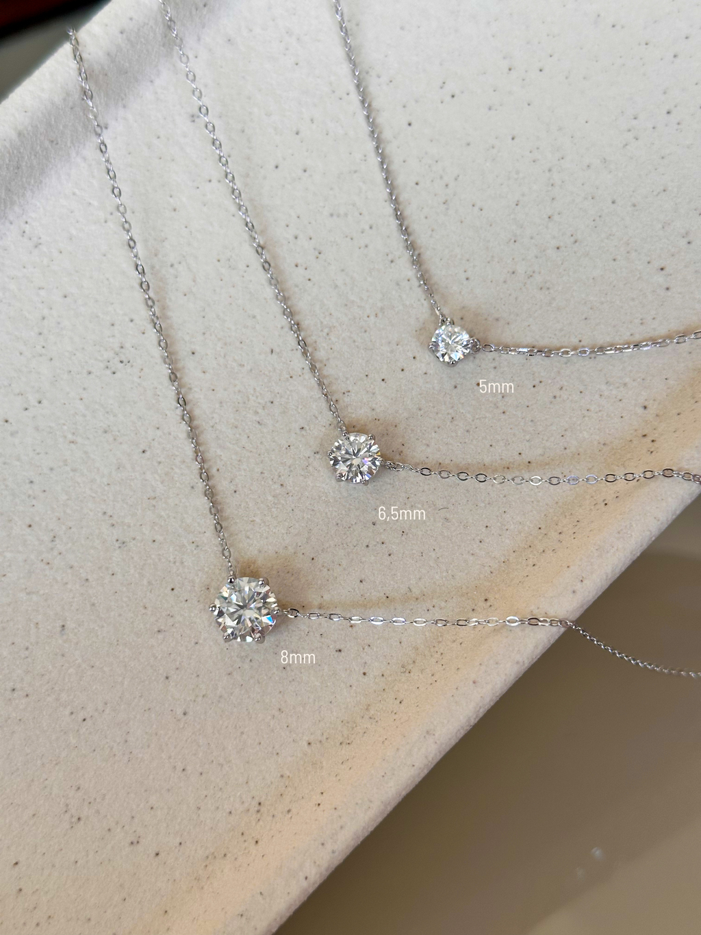 Colar Esme Moissanite 8mm Prata 925