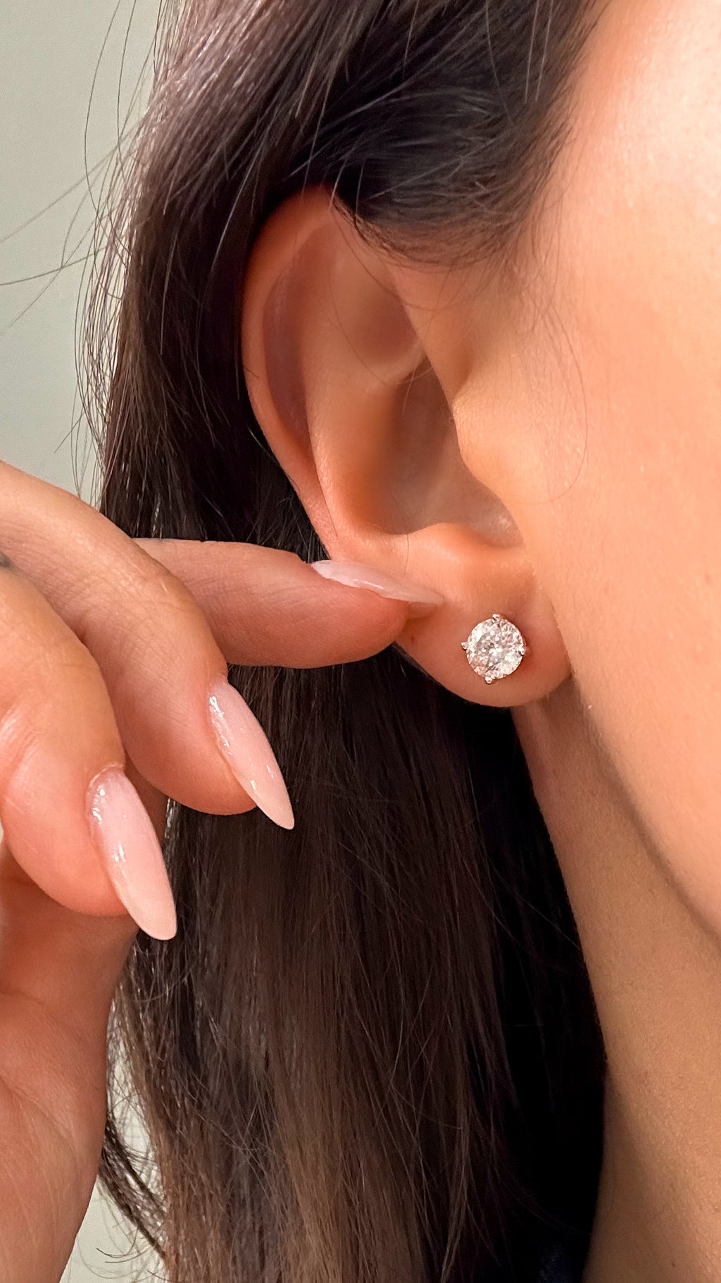 Brinco Portuguese Cut 6mm Moissanite Prata 925