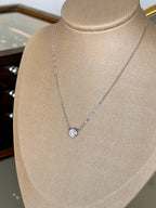 Colar Esme Moissanite 6,5mm Prata 925