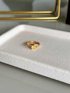 Anel Gota Yellow Prata 925
