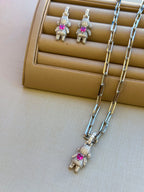 Pingente Pink Prata 925