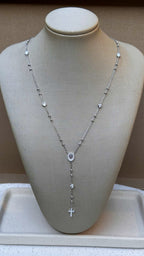Colar Terço Moissanite Prata 925