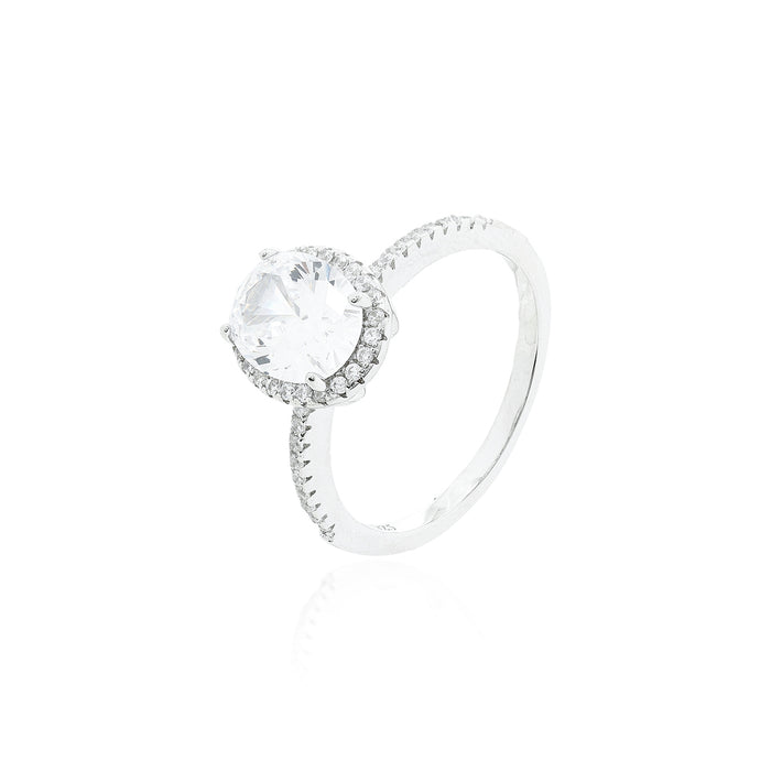 Anel Heather Zircônia Cristal Prata 925