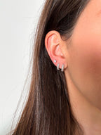 Brinco Clair Zircônia Cristal 4mm Prata 925