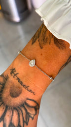 Pulseira Gota Moissanite Prata 925