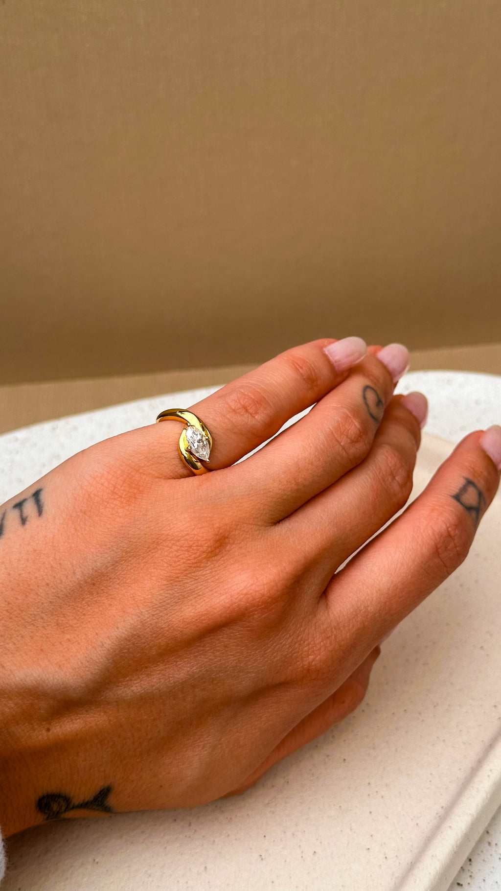 Anel Isadora Moissanite Prata 925 - “Pinky Ring”