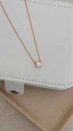 Colar Clair Zircônia Cristal 6mm Prata 925