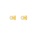 Brinco Stella Round Moissanite Prata 925