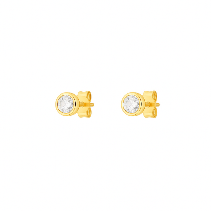 Brinco Stella Round Moissanite Prata 925
