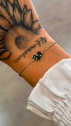 Pulseira Coração Esmeralda Prata 925