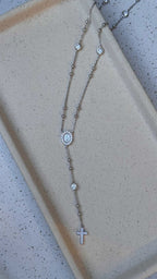 Colar Terço Moissanite Prata 925