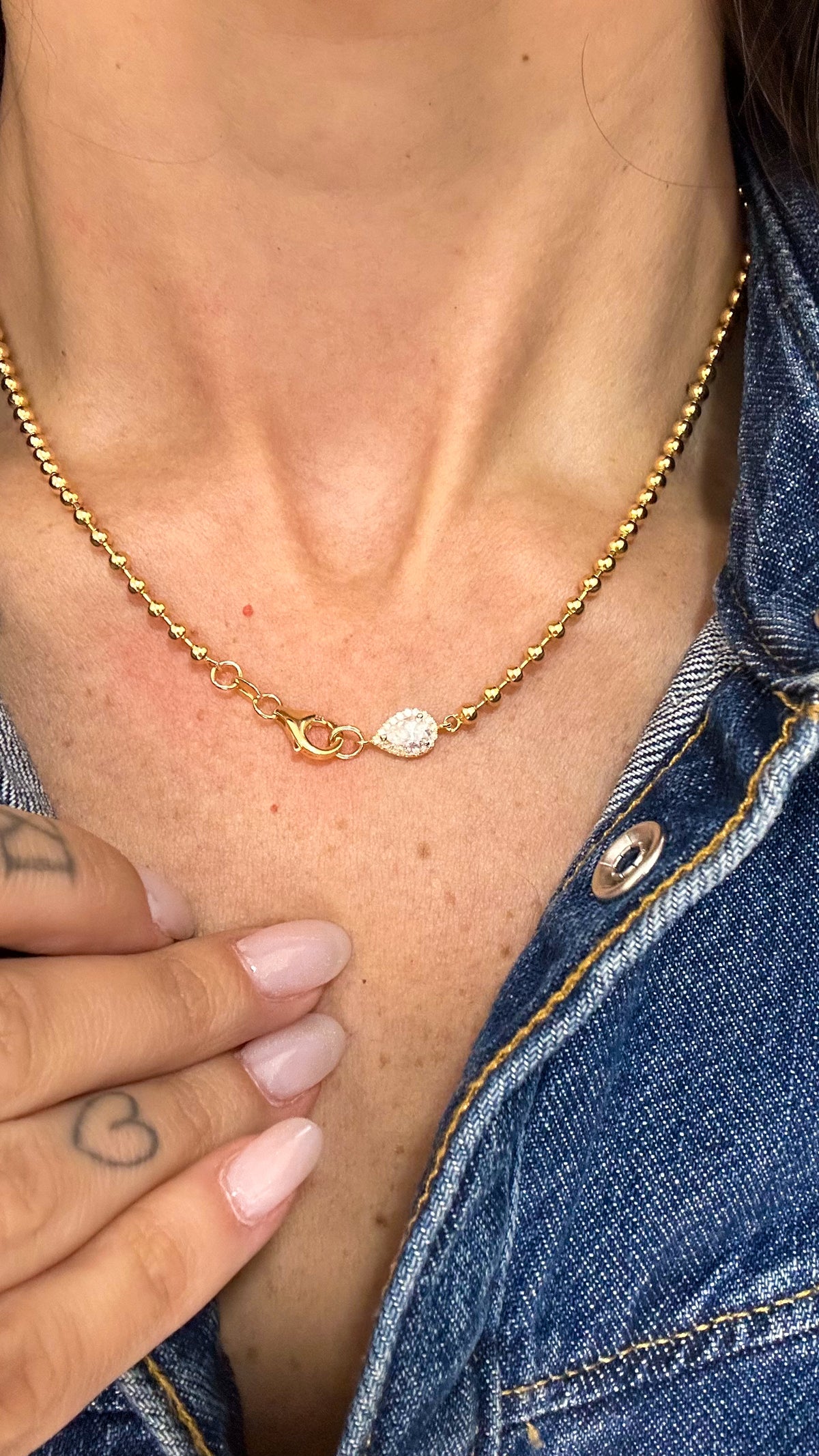 Colar Camile Moissanite Prata 925