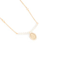 Colar Medalha com Pérolas Moissanite Prata 925