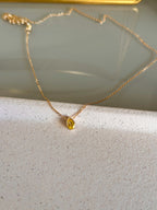 Colar Gota Yellow Prata 925