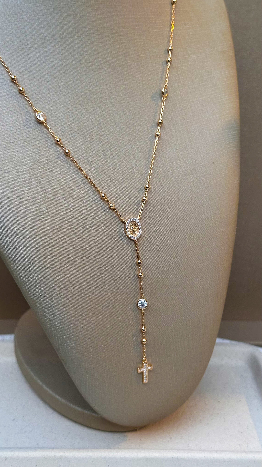 Colar Terço Moissanite Prata 925