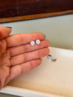 Brinco Esme Moissanite 6,5mm Prata 925