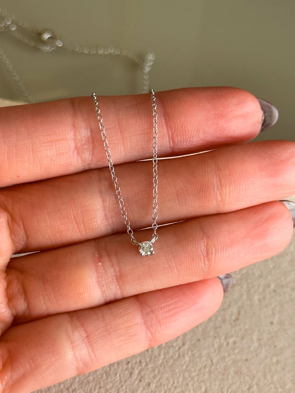 Colar Clair Zircônia Cristal 3mm Prata 925