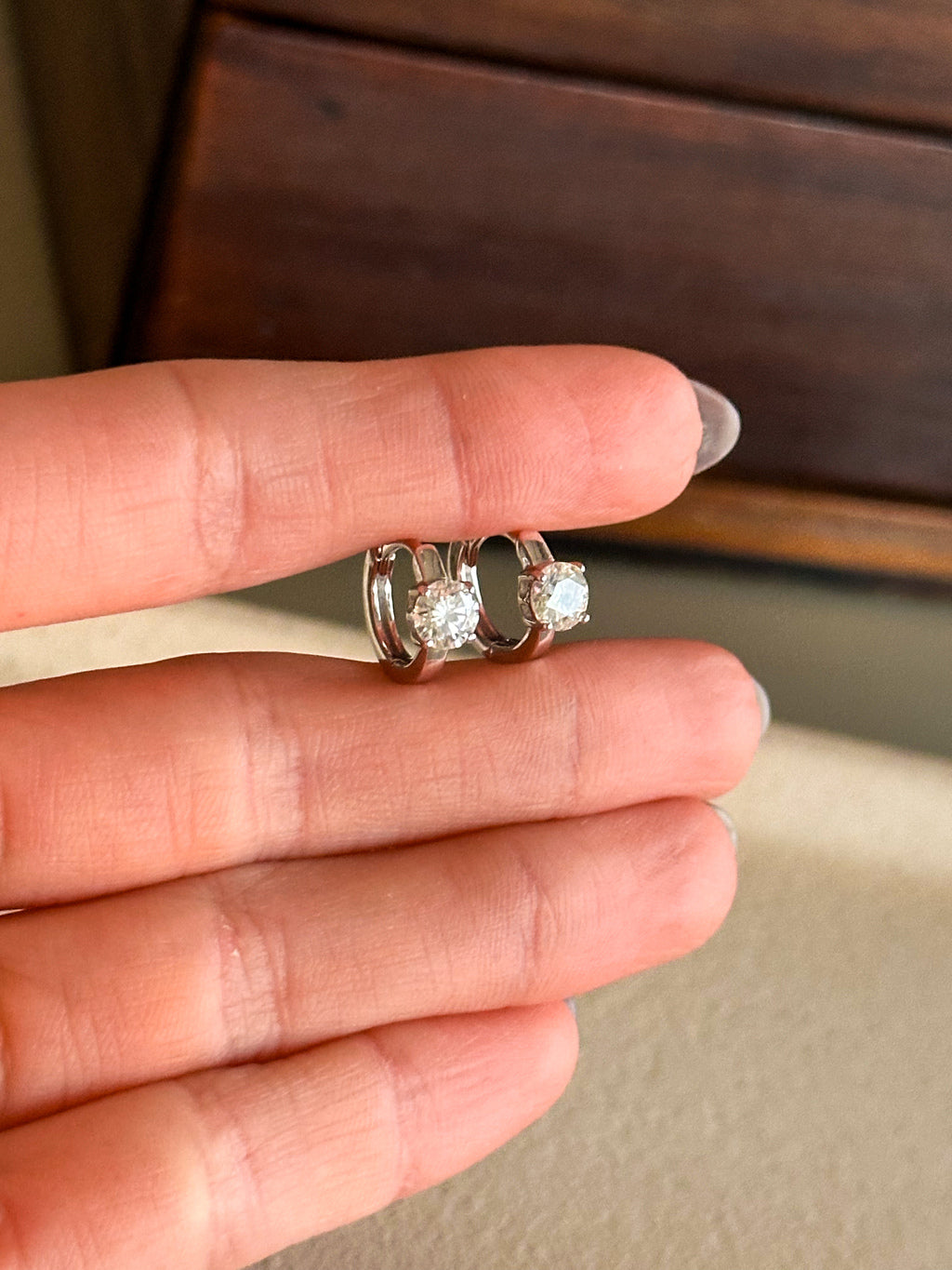 Brinco Argola Nick Moissanite Prata 925