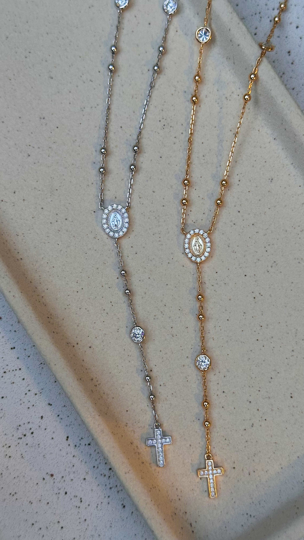 Colar Terço Moissanite Prata 925