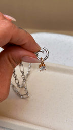 Colar Elos Groumet Moissanite Prata 925