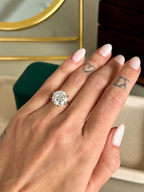 Anel Solitário 10mm Moissanite Prata 925