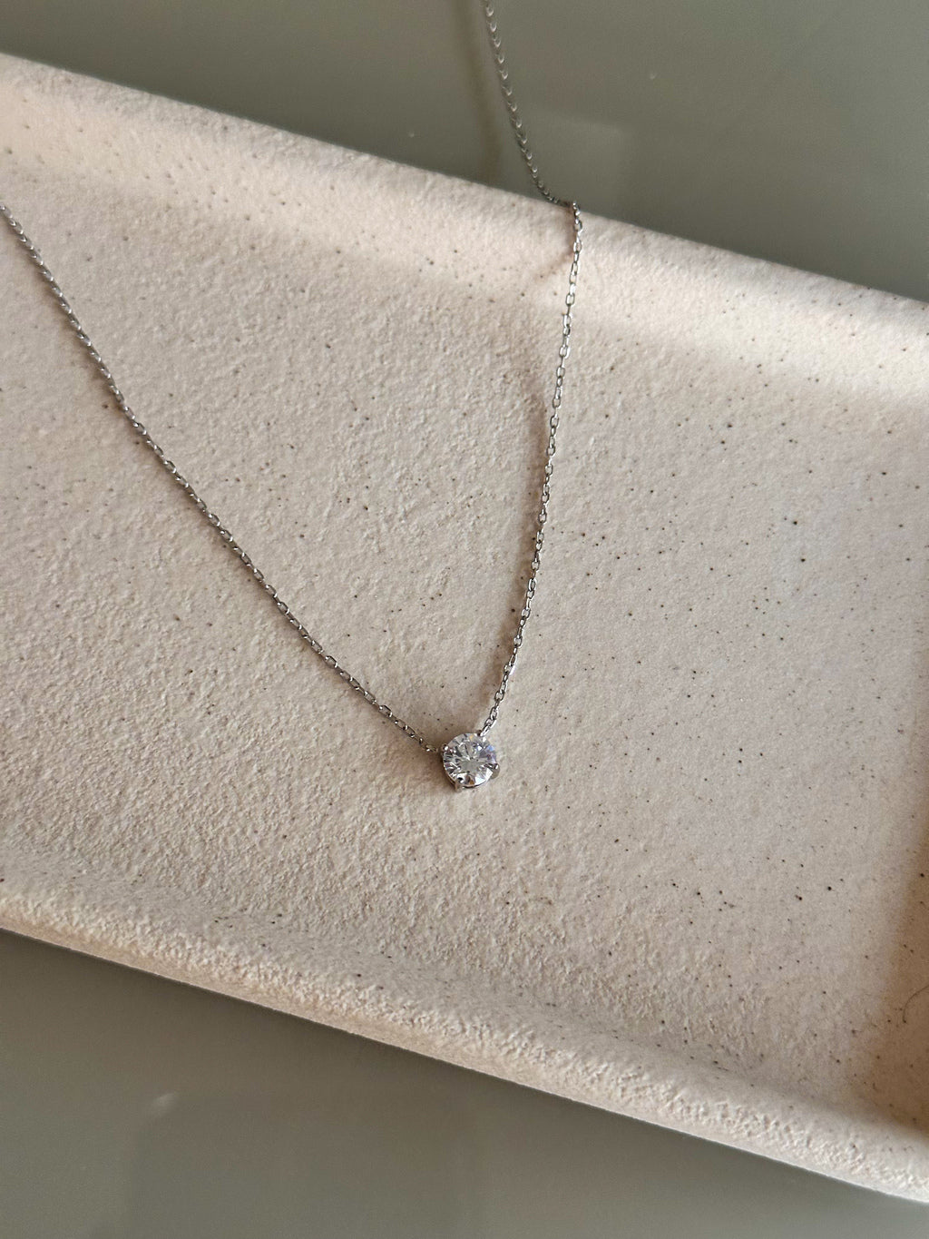 Colar Clair Zircônia Cristal 5mm Prata 925