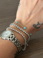 Pulseira Riviera Olho Grego Prata 925