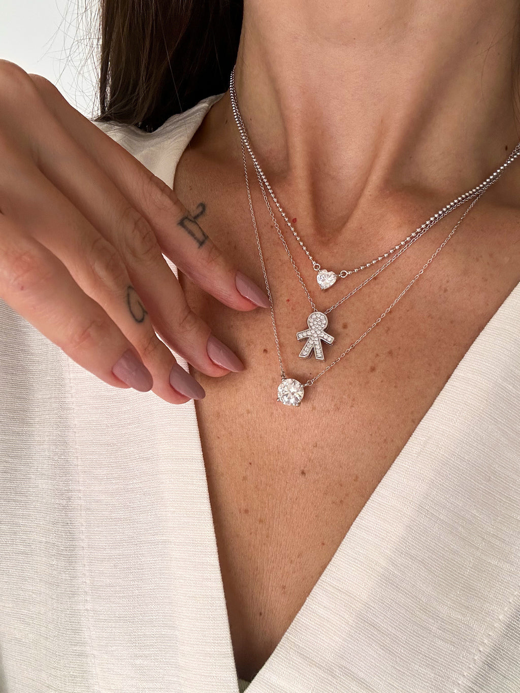 Colar Esme Moissanite 8mm Prata 925
