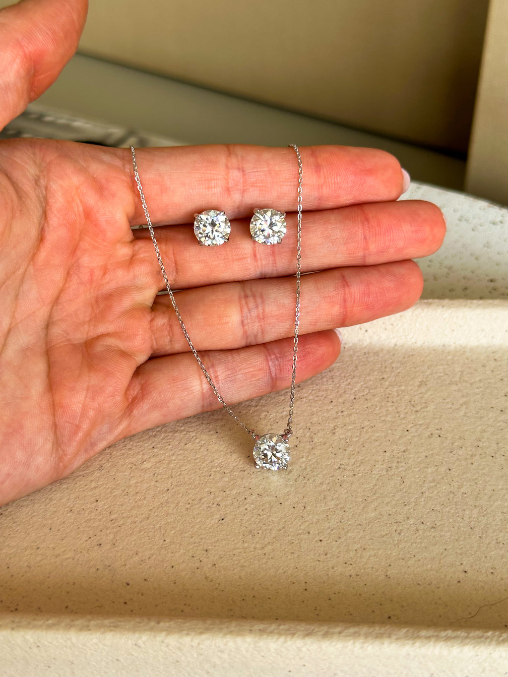Colar Esme Moissanite 8mm Prata 925