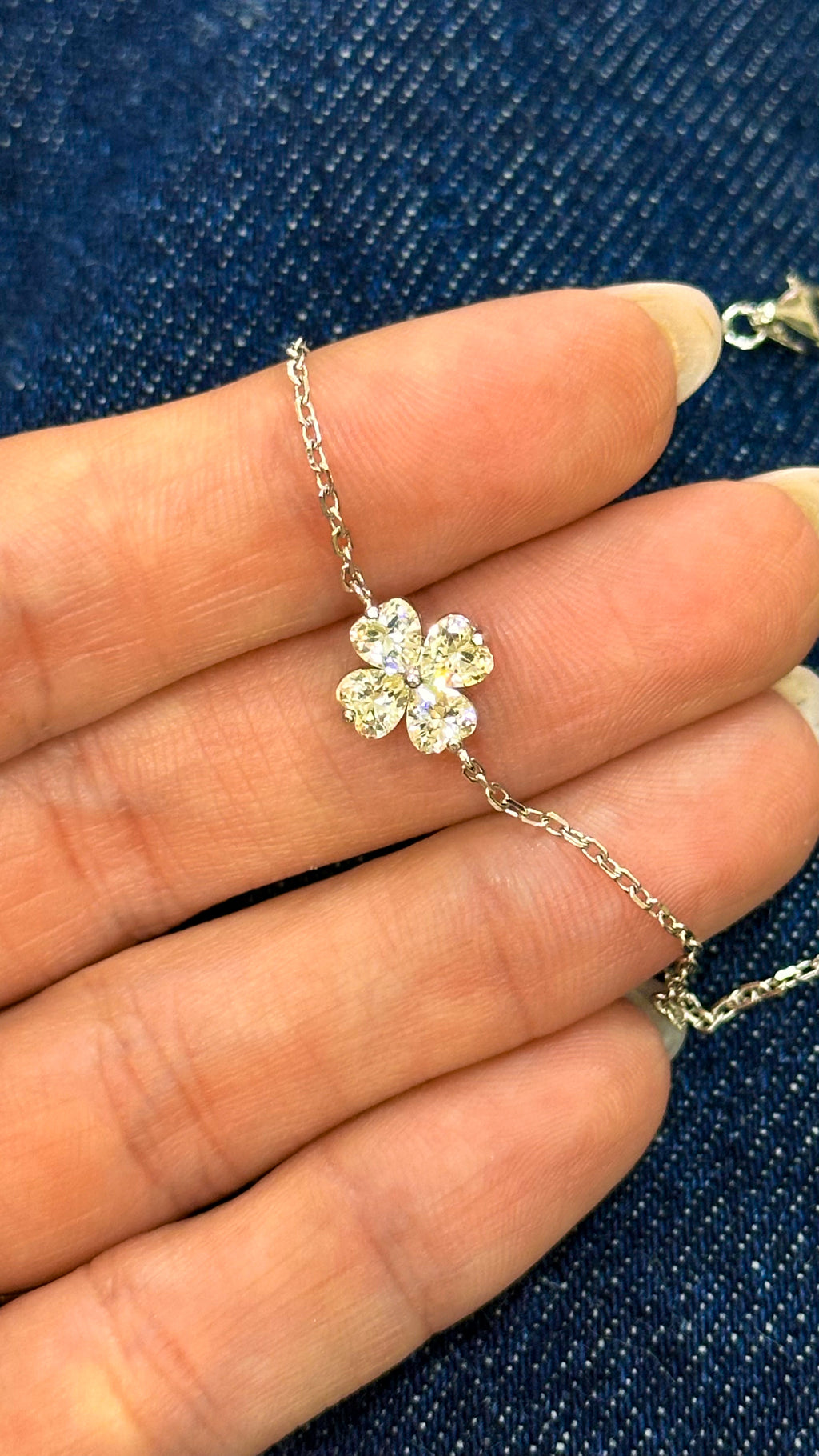 Pulseira Trevo Yellow Fancy Prata 925