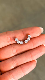 Brinco Earcuff Monique Moissanite Prata 925