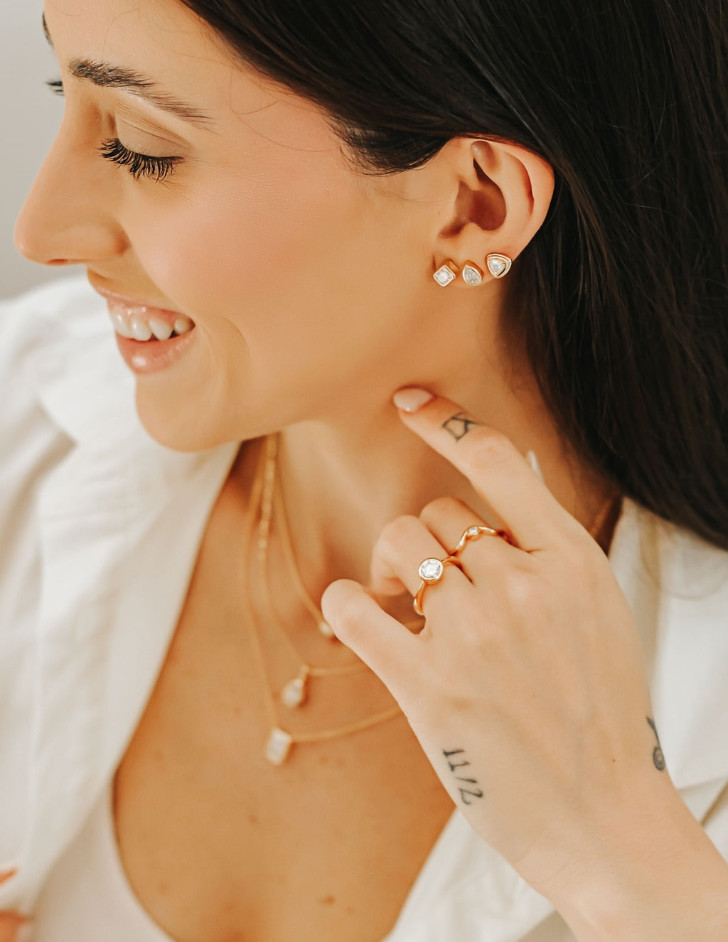 Anel Stella Halo Moissanite Prata 925