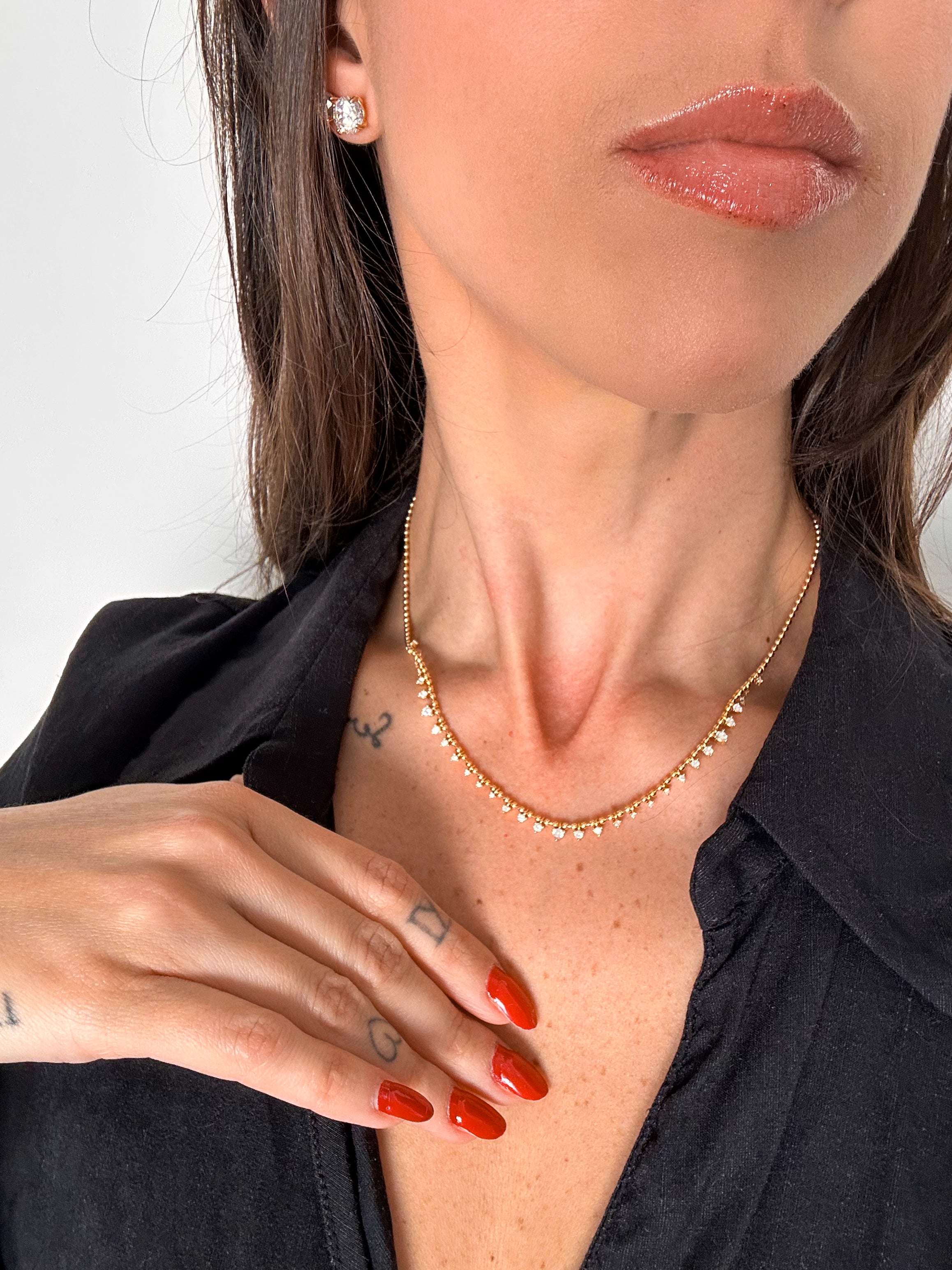 Colar Sophia Gotas Prata 925