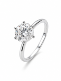 Anel Solitário 10mm Moissanite Prata 925 GRA — Rubiê Joias