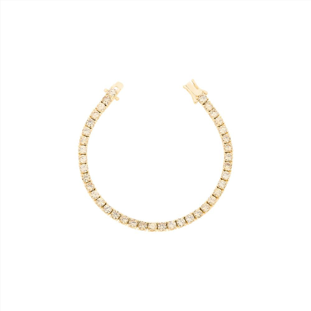 Pulseira Riviera Clássica Champanhe Prata 925