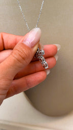 Colar Cruz Moissanite Prata 925