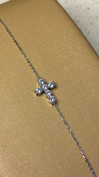 Pulseira Cruz Moissanite Prata 925