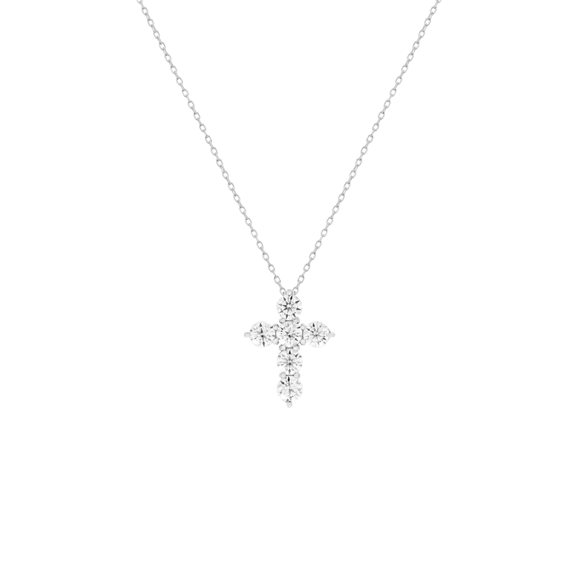Colar Cruz Moissanite Prata 925