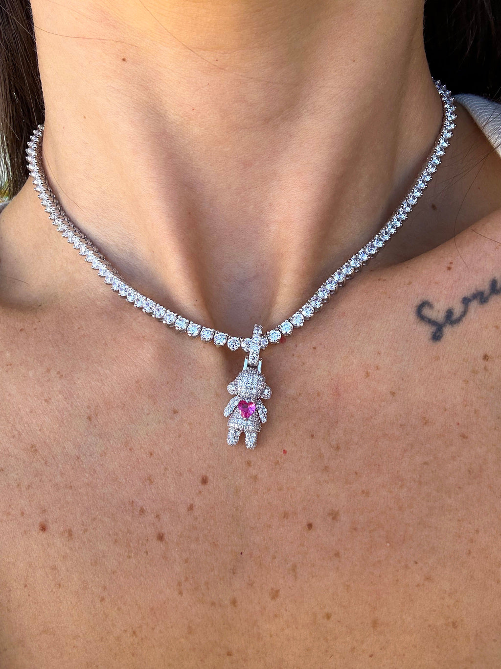 Pingente Pink Prata 925