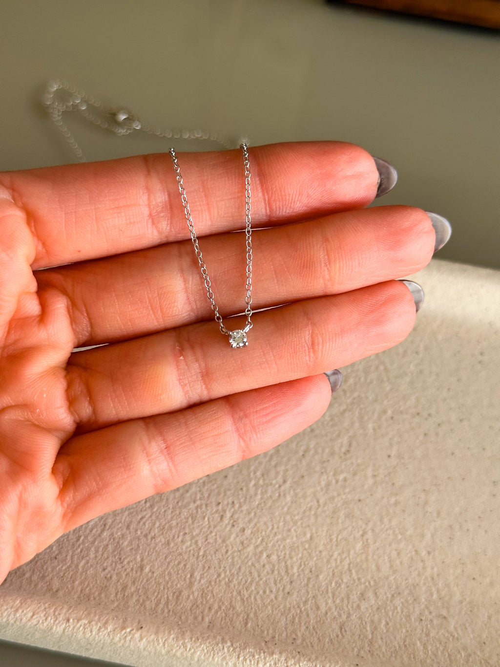 Colar Clair Zircônia Cristal 3mm Prata 925