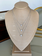 Colar Esme Moissanite 6,5mm Prata 925