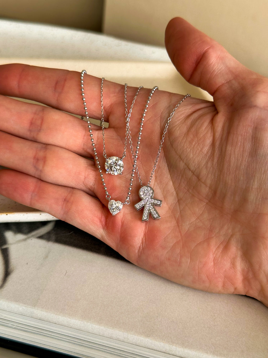 Colar Amelia Moissanite Prata 925