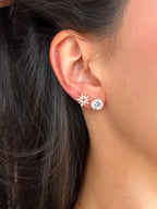Brinco Clair Zircônia Cristal 8mm Prata 925