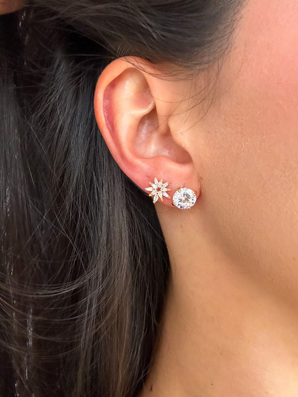 Brinco Clair Zircônia Cristal 8mm Prata 925
