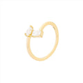 Anel Stella Duo Moissanite Prata 925