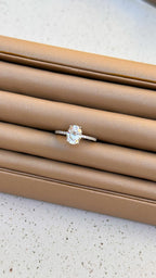 Anel Oval Moissanite Prata 925