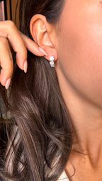 Brinco Argola Decrescente Moissanite Prata 925