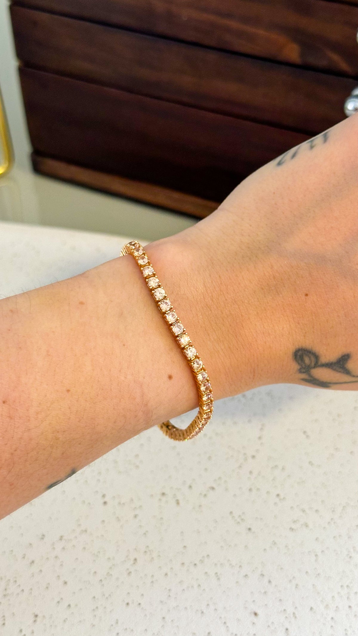 Pulseira Riviera Clássica Champanhe Prata 925